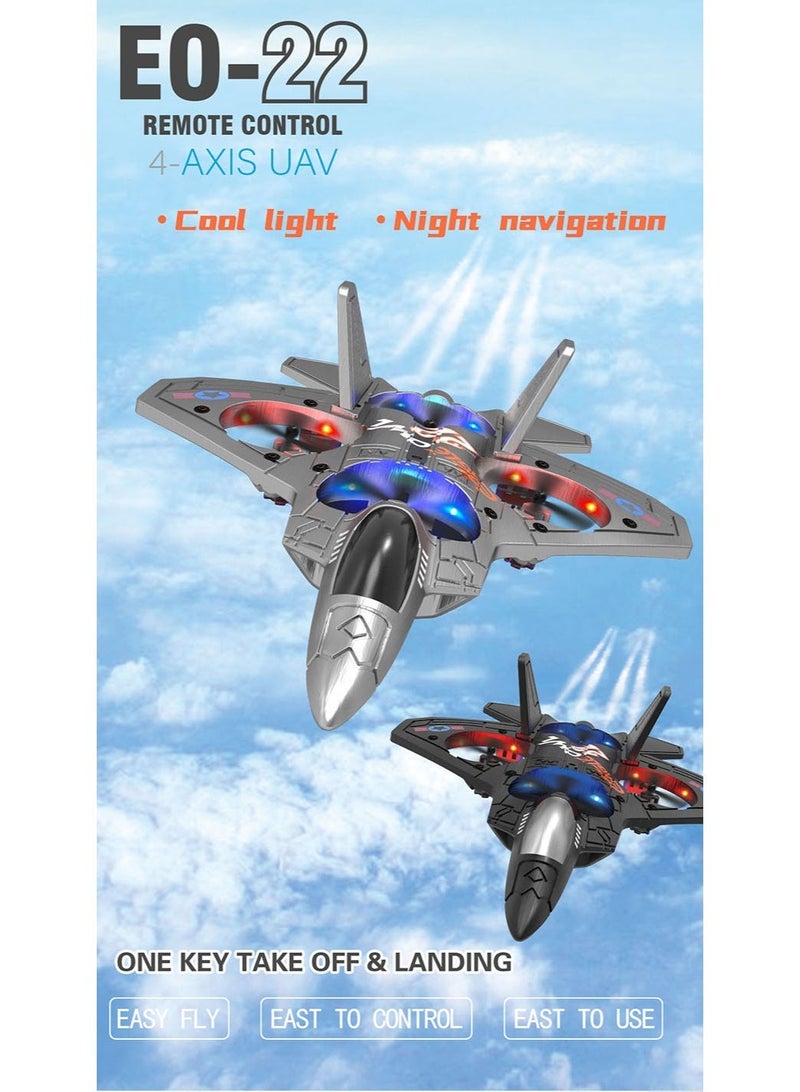 KORAX RC Aeroplane 2.4GHz Remote Control Quadcopter Floating Fighter Plane – RTF Airplane Toy With Colored Lights And USB Charging, Ideal For Beginners, Kids, And Adults with Battery - Image 5